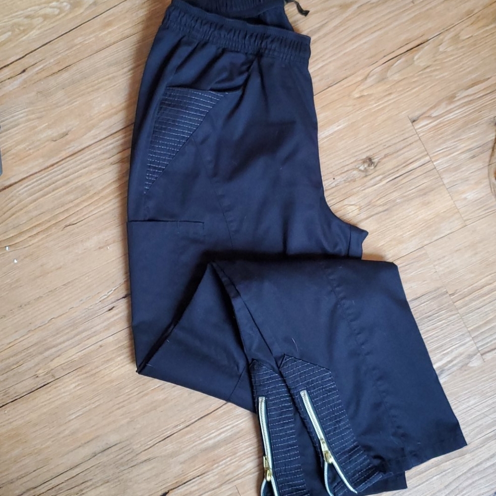 Jaanuu women's black scrub pants